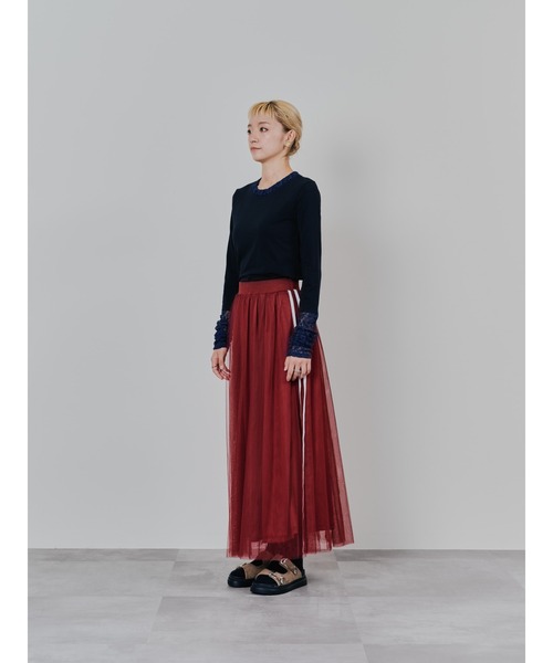 「DOLLUPOOPS」 ロングスカート 38 レッド レディース_画像8