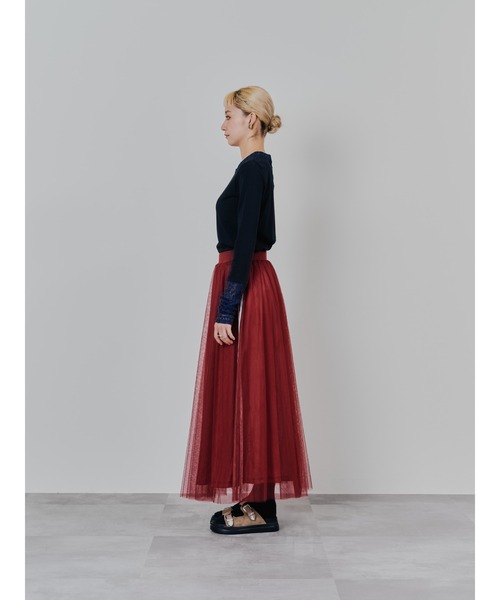 「DOLLUPOOPS」 ロングスカート 38 レッド レディース_画像9