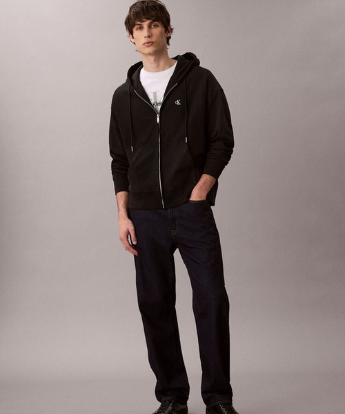 【ほぼ新品】カルバンクライン　ジップパーカー　パーカー Calvin Klein（カルバン・クライン） パーカー フル ジップ スウェット