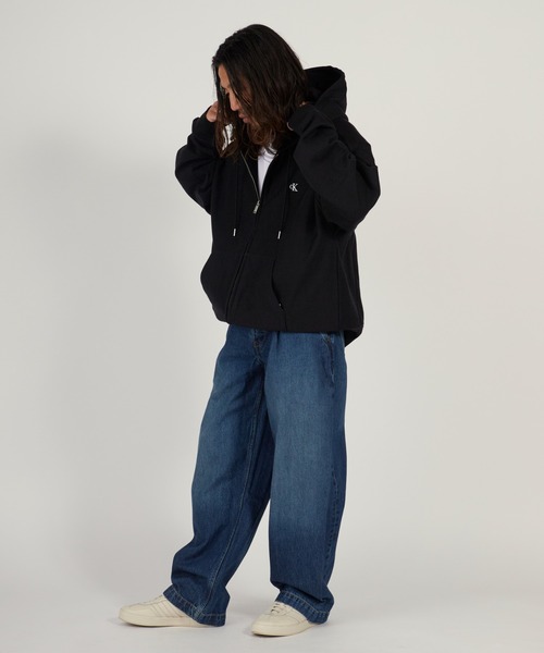 【新品未使用】ラスト カルバンクライン パーカー レディース Calvin Klein（カルバン・クライン） パーカー クロップド スウェット