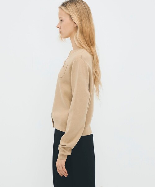 「CABaN」 ニットカーディガン X-SMALL ボルドー レディースの画像