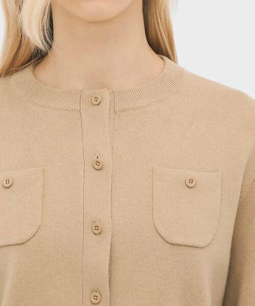 「CABaN」 ニットカーディガン X-SMALL ボルドー レディースの画像