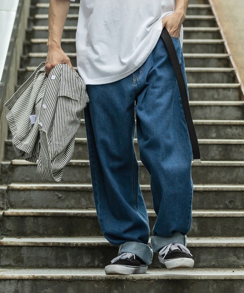 SlashDate」 「Jungle Storm」デニムパンツ L ダークインディゴブルー
