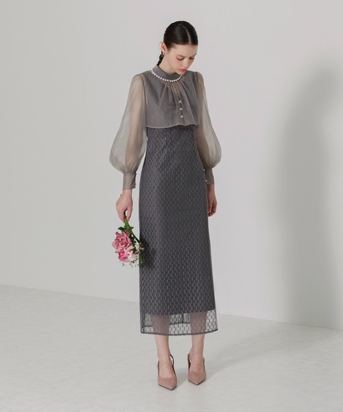 「Leja」 コンビワンピース SMALL グレー レディースの画像