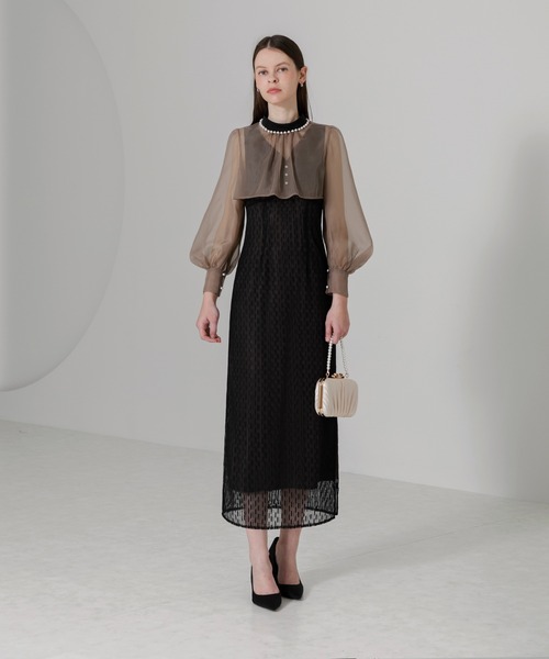 「Leja」 コンビワンピース SMALL グレー レディースの画像