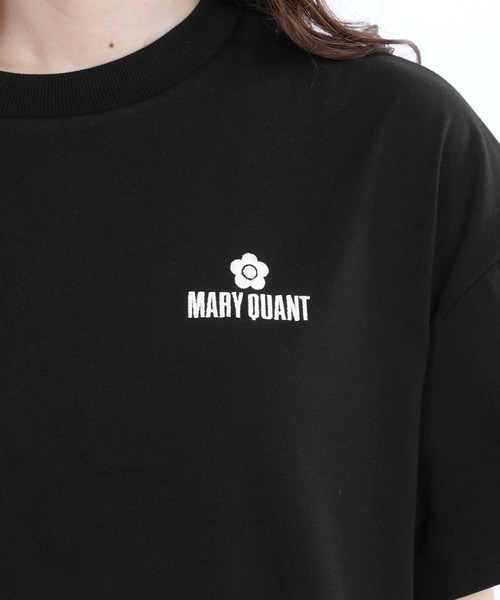 マリークワント　オーガニックコットンTシャツ　ブラック　ビッグサイズ MARY QUANT（マリークヮント） tシャツ マリークワント シンプルロゴ