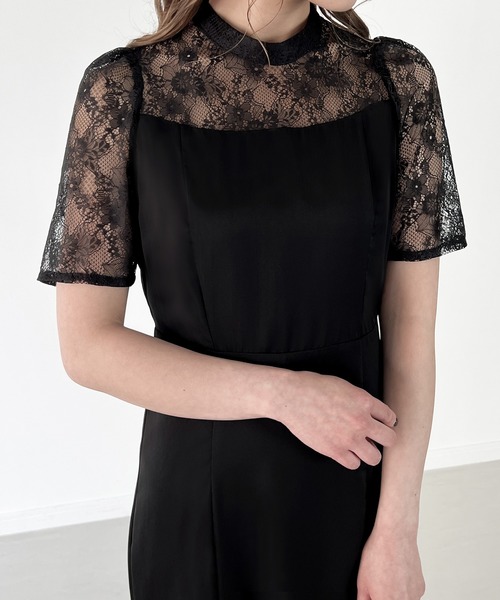 「junoah」 半袖ワンピース MEDIUM ベージュ レディース_画像8
