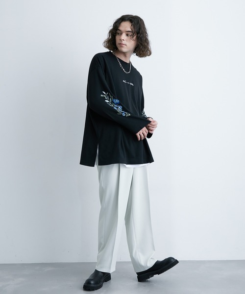 「JUNRED」 長袖Tシャツ L ブラック メンズ_画像5