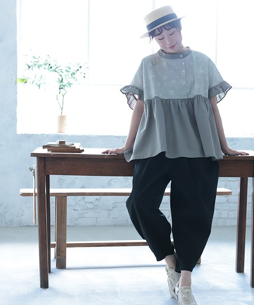 ブラウス シャツ 若草摘みのブラウス レディースの画像