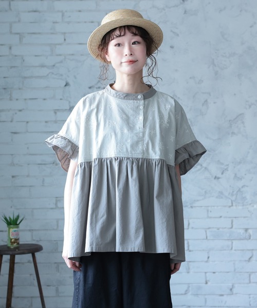 ブラウス シャツ 若草摘みのブラウス レディースの画像