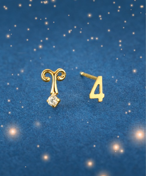 ピアス K18 星座/ホロスコープ ピアス レディース メンズの画像