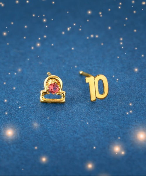 ピアス K18 星座/ホロスコープ ピアス レディース メンズの画像
