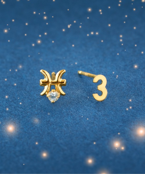 ピアス K18 星座/ホロスコープ ピアス レディース メンズの画像