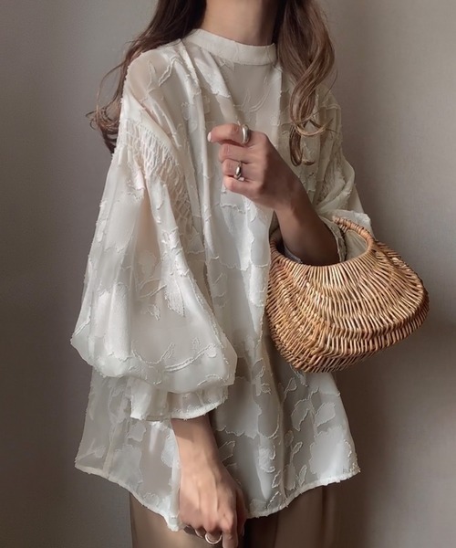 「FILLOU」 長袖ブラウス MEDIUM アイボリー レディース_画像6