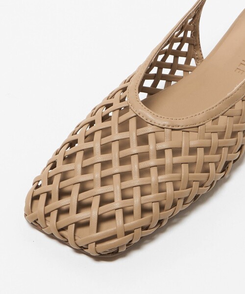 パンプス メッシュバックベルト フラット20↑の画像
