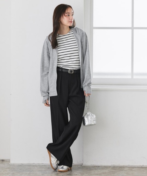 「Pierrot」 ジップアップパーカー L 杢グレー レディース_画像6