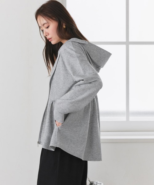 「Pierrot」 ジップアップパーカー L 杢グレー レディース_画像7