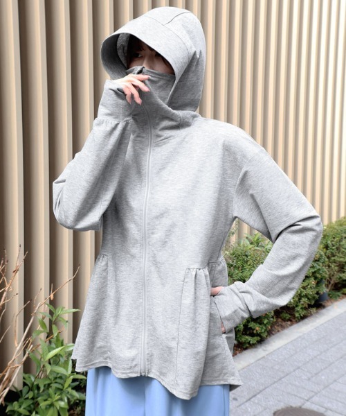 「Pierrot」 ジップアップパーカー L 杢グレー レディース_画像8