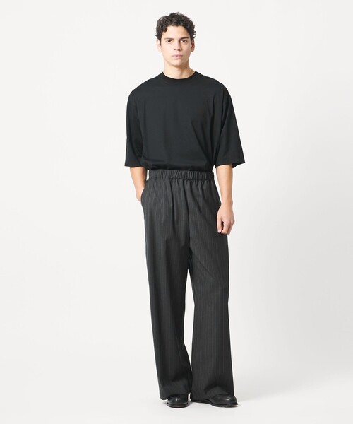 ワイドパンツ パンツ 「LOEFF」トロピカルウール ハーレムパンツ ピンストライプ MENS メンズの画像