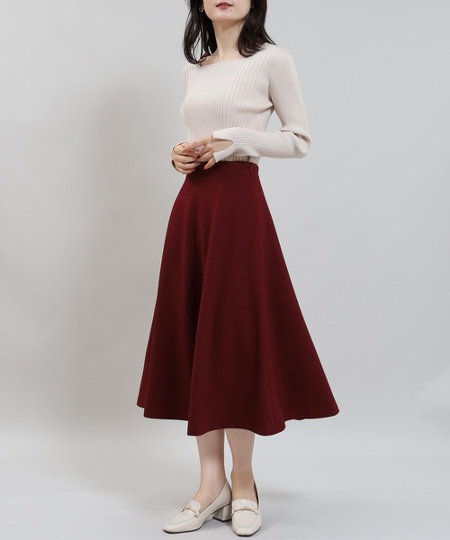「TRUDEA」 フレアスカート SMALL ベージュ レディース_画像4