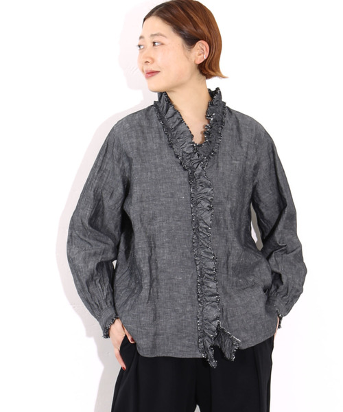 「JOURNAL STANDARD LUXE」 長袖ブラウス FREE ブラック レディース_画像5