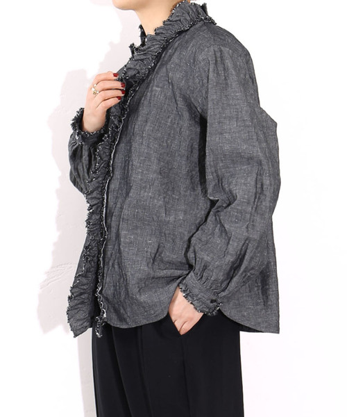 「JOURNAL STANDARD LUXE」 長袖ブラウス FREE ブラック レディース_画像7