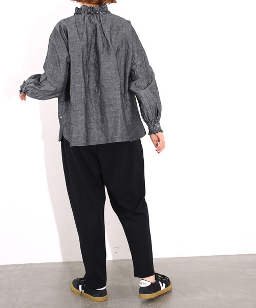 「JOURNAL STANDARD LUXE」 長袖ブラウス FREE ブラック レディース_画像9
