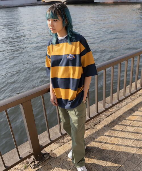 「BEN DAVIS」 半袖Tシャツ MEDIUM イエロー メンズ_画像5