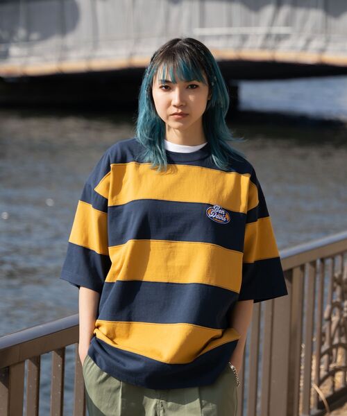 「BEN DAVIS」 半袖Tシャツ MEDIUM イエロー メンズ_画像7