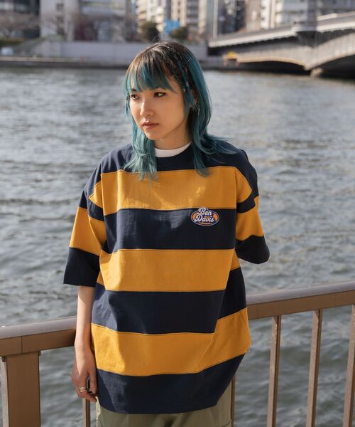 「BEN DAVIS」 半袖Tシャツ MEDIUM イエロー メンズ_画像9