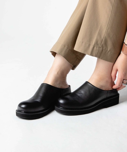 REMME（レメ） 厚底 サンダル ミュール 「REMME / レメ」レザー サボ