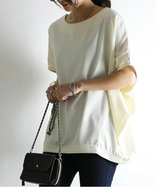 「and it_」 半袖ブラウス M-L グリーン レディース_画像9