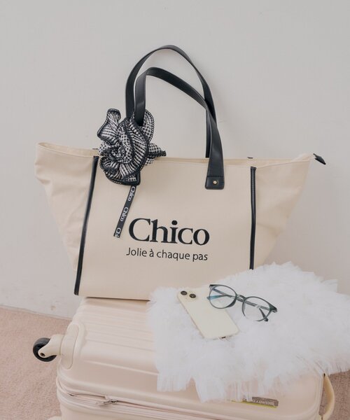 Chico（チコ） トートバッグ 「キャリーオン」 ロゴ刺繍トラベルトート