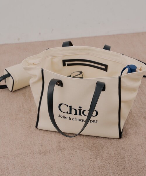 Chico（チコ） トートバッグ 「キャリーオン」 ロゴ刺繍トラベルトート