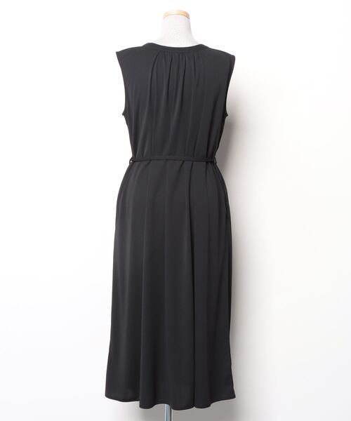 「NATURAL BEAUTY BASIC」 ノースリーブワンピース MEDIUM ブラック レディース_画像2