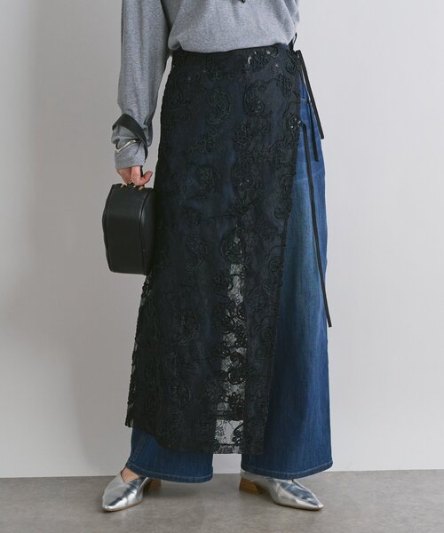 「un dix cors」 デニムパンツ L ブラック レディース_画像2