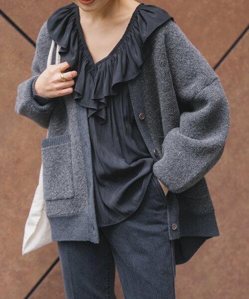 「Spick & Span」 長袖ブラウス FREE ベージュ レディース_画像3