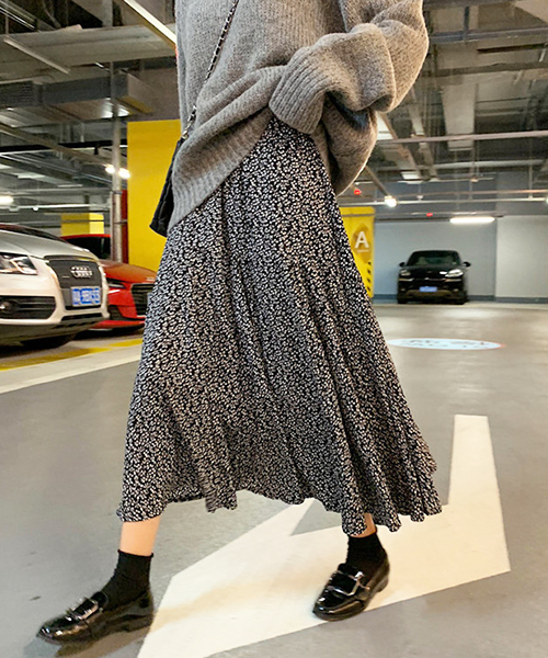 スカート C U L スカート 花柄 小花柄 フレア ロングスカート Chw737 Zozotown Paypayモール店 通販 Paypayモール