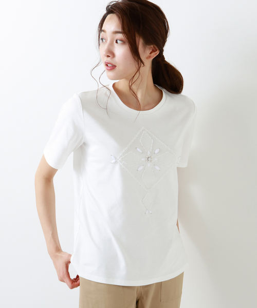 爆買いお得 tシャツ Tシャツ エンブロイダリースムースカットソー ZOZOTOWN PayPayモール店 - 通販 - PayPayモール 高評価通販