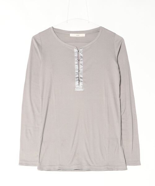 tシャツ 「FOCUS / フォーカス」 ヘンリーネック長袖カットソー レディース