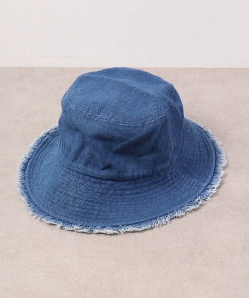 【在庫品】スプリットハット　13㌉デニム Sense of Grace 帽子 ハット DENIM FRINGE BK HAT デニム