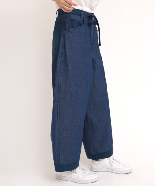 RNA ジーンズ デニム デニムパンツ R3916 デニムコンビソフトバルーン  