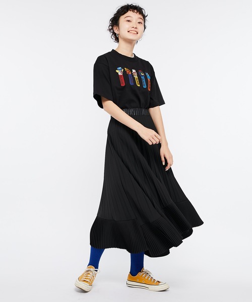 可愛い！ear PAPILLONNER 完売フリル Tシャツ 黒 美品 ear PAPILLONNER(イア パピヨネ)の レディースのトップスの人気