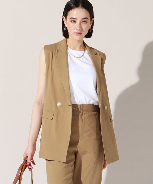 NOLLEY'S（ノーリーズ） ベスト 麻混ストレッチジレ : ZOZOTOWN Yahoo