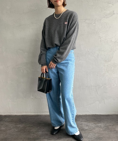 Danton（ダントン） ニット ワンポイントクルーネック プルオーバー