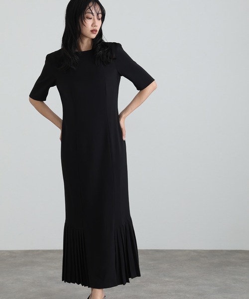 アトロ　オケージョンワンピース atlo（アトロ） ドレス 結婚式 パーティードレス シンプルタイト袖あり