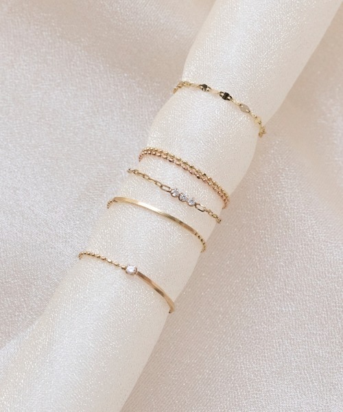 Phoebe（フィービー） 指輪 リング 「K10RG」カットボールチェーン