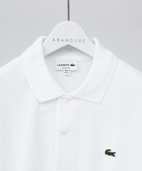 LACOSTE ホワイト ポロシャツ Lサイズ size004 LACOSTE ポロシャツ 「LACOSTE」L.12.12ルーズフィット メンズ