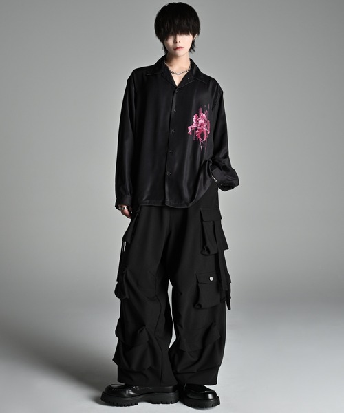 Ado オープンカラーシャツ Lサイズ URBAN RESEARCH DOORS シャツ セオアルファアプリントオープン