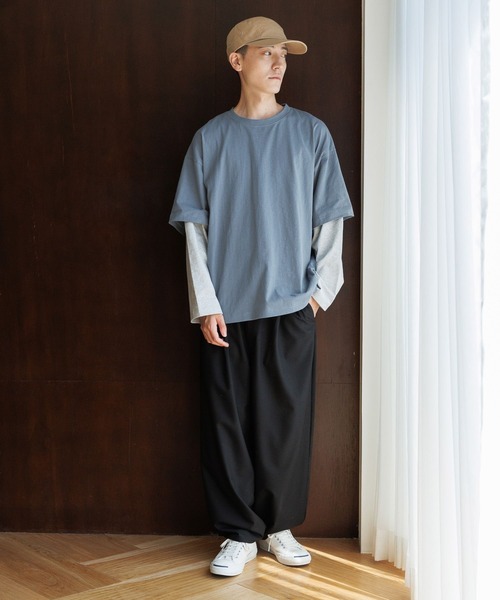 niko and…（ニコアンド） tシャツ フェイクレイヤードロングスリーブ